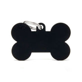 PLACA DE IDENTIFICACIÓN ALUMINIO NEGRO HUESO XL