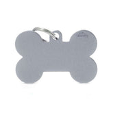 PLACA DE IDENTIFICACIÓN ALUMINIO GRIS HUESO XL