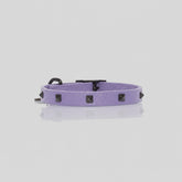 COLLAR MINI / CUERO TACHES LILA
