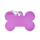 PLACA DE IDENTIFICACIÓN ALUMINIO / HUESO GRANDE / MORADO