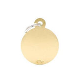 PLACA DE IDENTIFICACIÓN CROMADA / CÍRCULO PEQUEÑO / DORADO