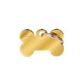 PLACA DE IDENTIFICACIÓN CROMADA / HUESO PEQUEÑO / DORADO