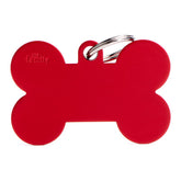 PLACA DE IDENTIFICACIÓN ALUMINIO ROJO HUESO XL