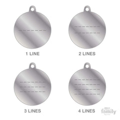 PLACA DE IDENTIFICACIÓN ALUMINIO / CIRCULO GRANDE /  GRIS