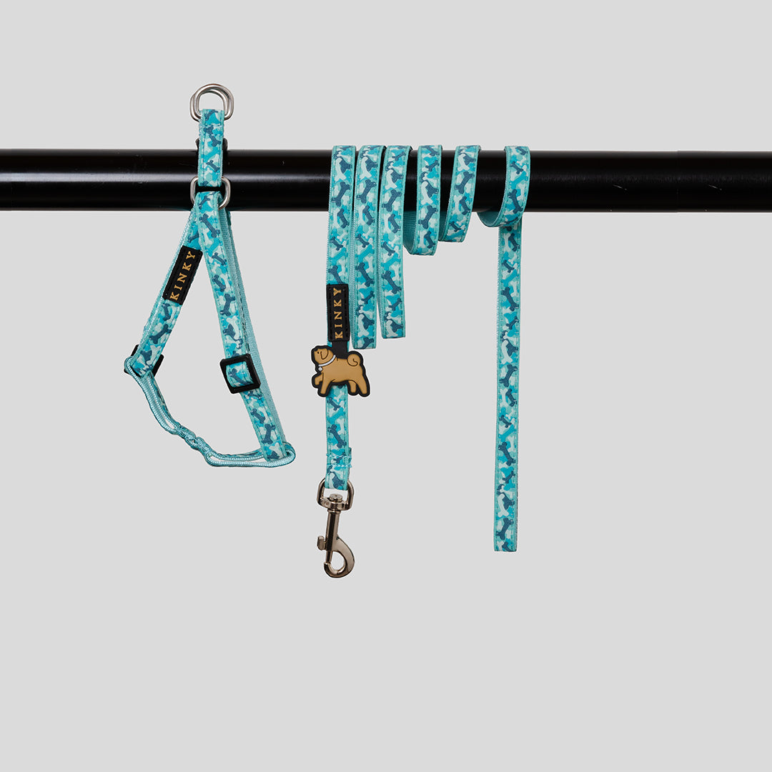 CONJUNTO ARNÉS + TRAÍLLA  / CAMUFLADO CAMO MARINE