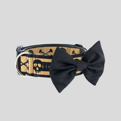 COLLAR SÚPER ANCHO CORBATÍN /  DORADA CALAVERA GOLD