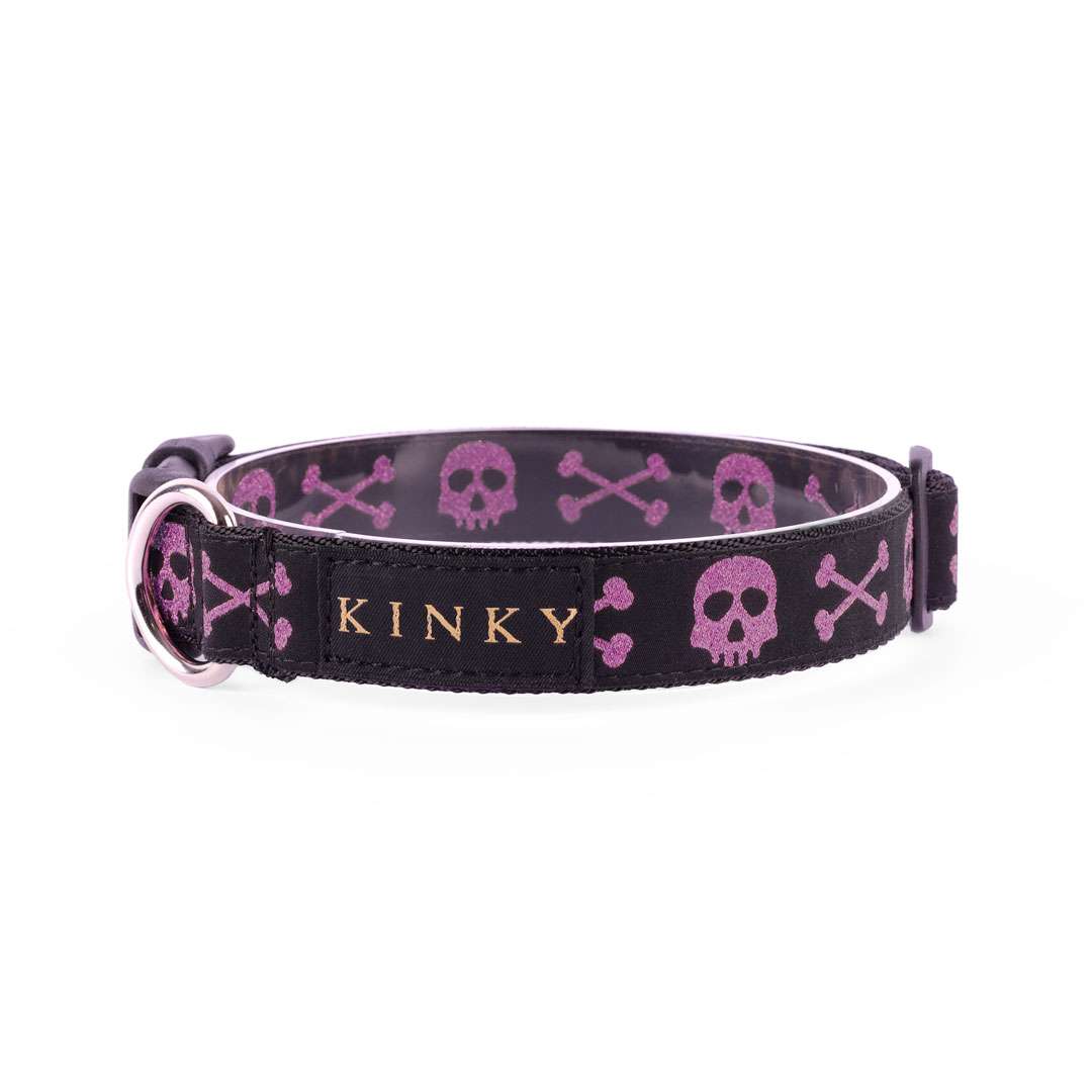 COLLAR / NEGRO CALAVERA FUCSIA