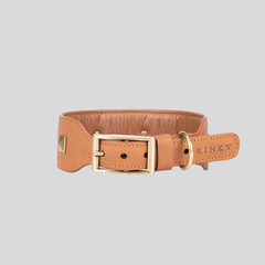 COLLAR / CUERO TACHES CAMEL