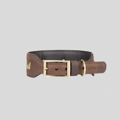COLLAR / CUERO TACHES COFFEE