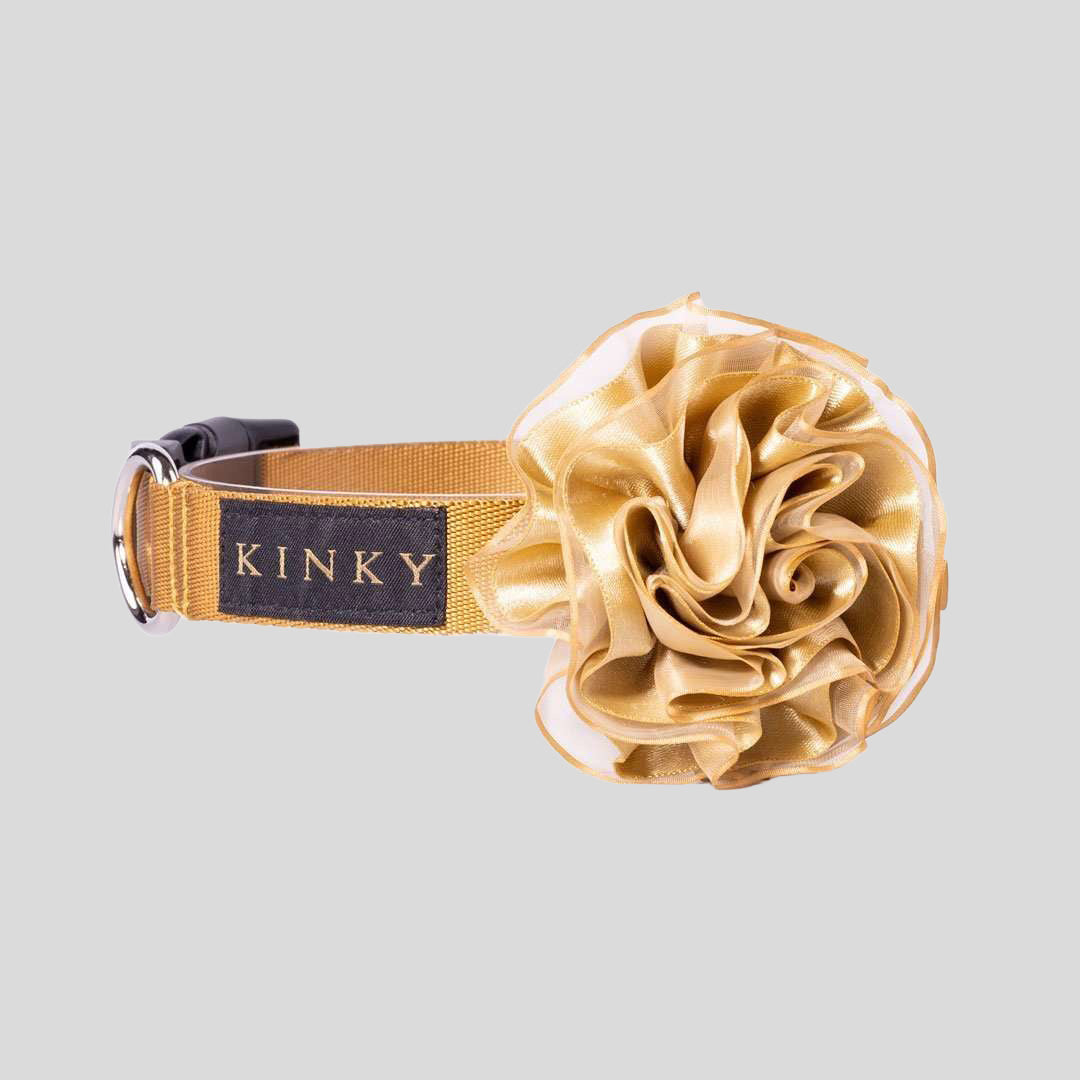 COLLAR DE FLOR  / BÁSICO DORADO