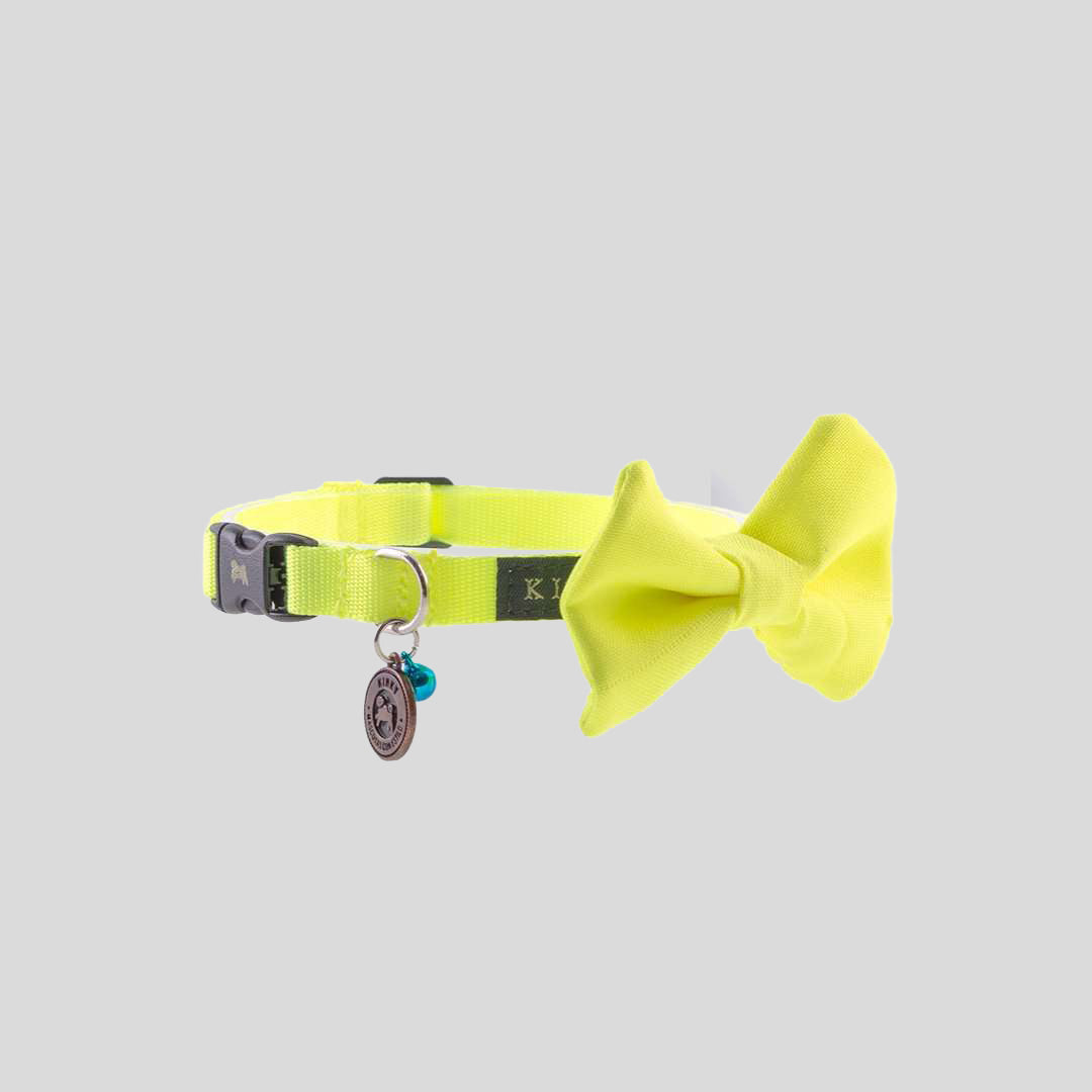 COLLAR MINI CORBATÍN / BÁSICO AMARILLO NEÓN
