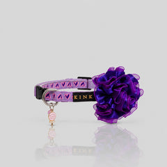 COLLAR MINI FLOR / ORQUÍDEA CORAZONES LILA