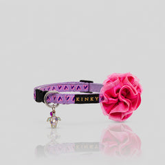 COLLAR MINI FLOR / ORQUÍDEA CORAZONES LILA