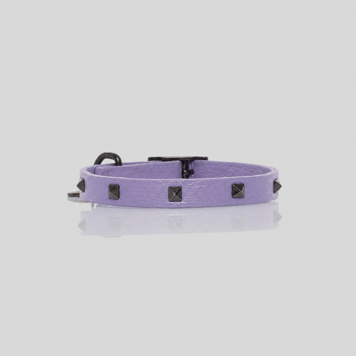 COLLAR MINI / CUERO TACHES LILA