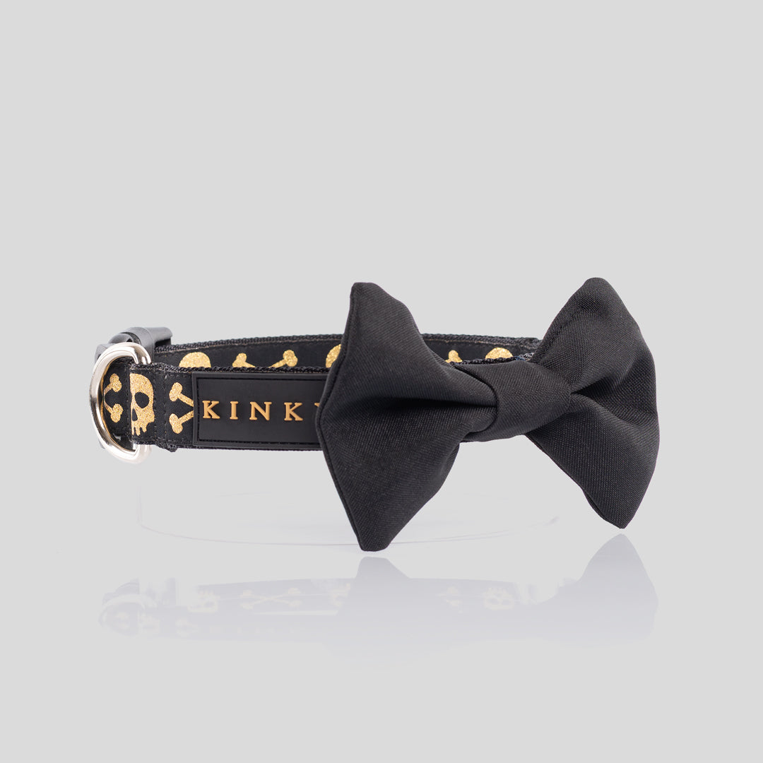COLLAR DE CORBATÍN / NEGRO CALAVERA GOLD
