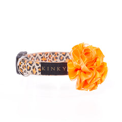 COLLAR DE FLOR / LEOPARDO ELECTRIC NARANJA