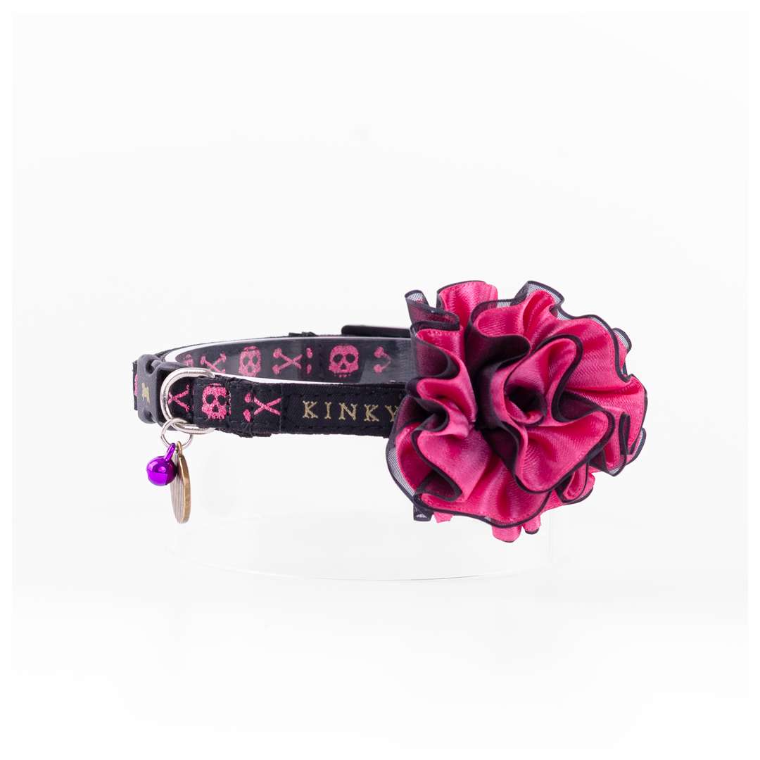 COLLAR MINI FLOR / CALAVERA FUCSIA