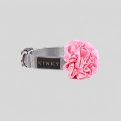 COLLAR DE FLOR  / BÁSICO GRIS ROSADO