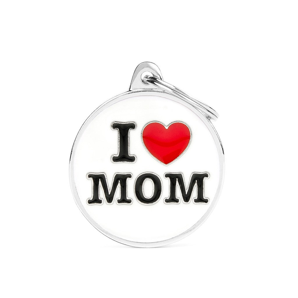 PLACA DE IDENTIFICACIÓN DE IDENTIFICACIÓN I LOVE MOM