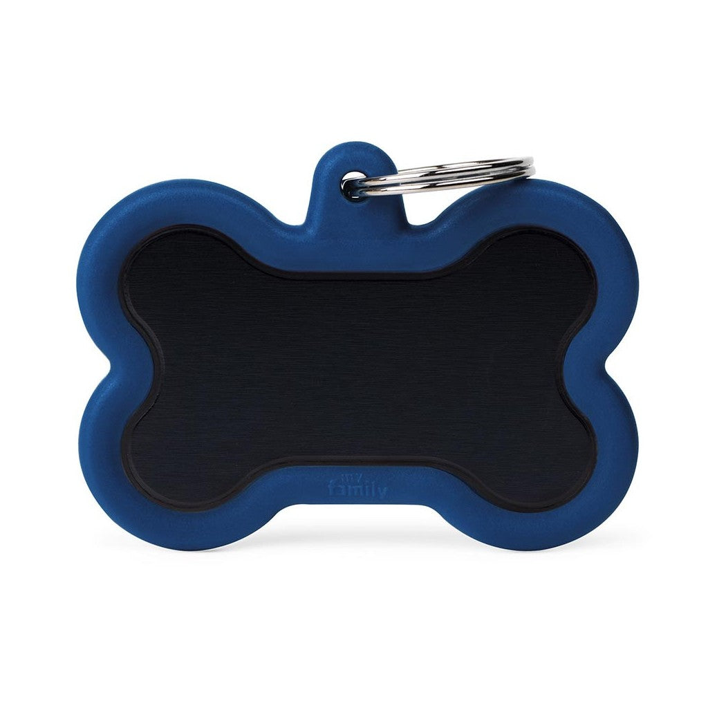 PLACA DE IDENTIFICACIÓN HUESO HUSH NEGRO NAVY XL