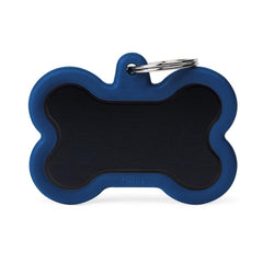 PLACA DE IDENTIFICACIÓN HUESO HUSH NEGRO NAVY XL